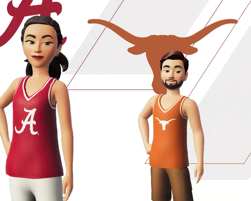 Officially licensed collegiate digital apparel